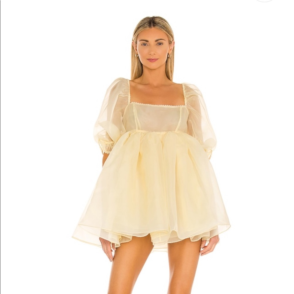Puff Dress in Banana